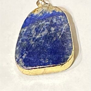 I large double sided lapis pendant